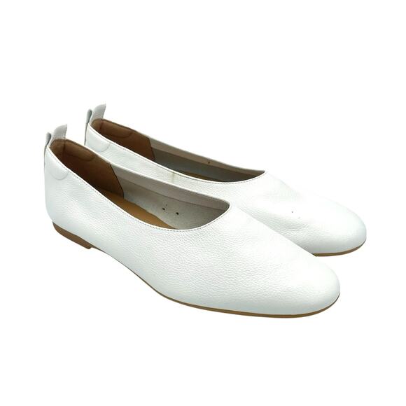Everlane NEW White Leather Day Glove Slip On Ballet Flats - Picture 6 of 11